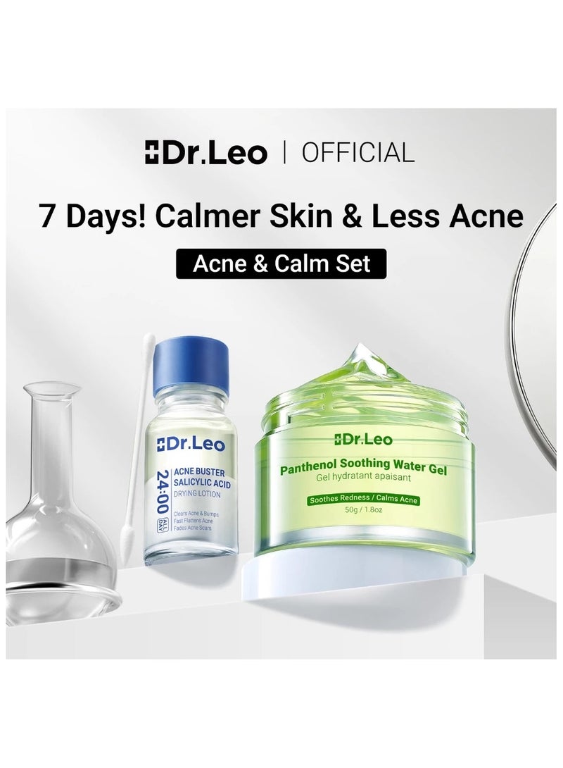 دكتور ليو سيروم دكتور ليو لعلاج حب الشباب بحمض الساليسيليك + مرطب دكتور ليو المهدئ لإصلاح الحاجز - Image 1